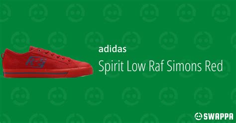 adidas spirit low raf simons red.